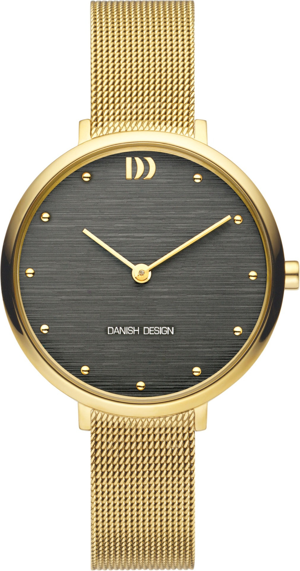 Reloj dorado esfera online negra mujer