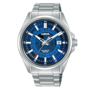 Reloj RU403AX9 automático Lorus esfera azul translucido