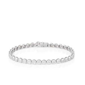 Pulsera diamantes oro blanco classic