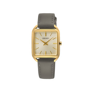 Reloj Seiko SWR090P1 cuadrado dorado mujer