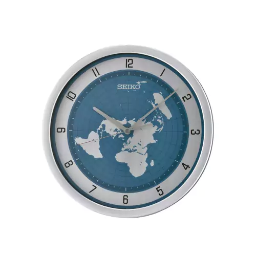 Reloj Seiko pared azul QXA814S mapa del mundo