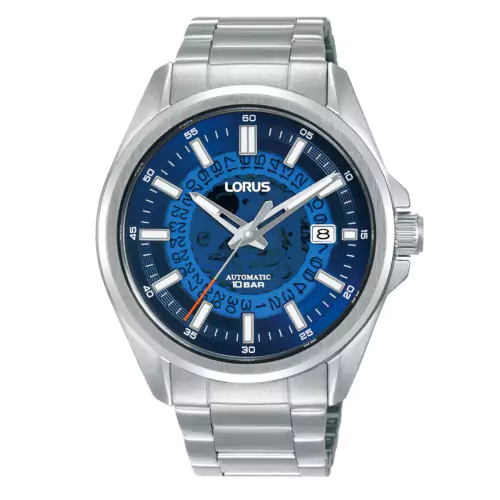 Reloj RU403AX9 automático Lorus esfera azul translucido