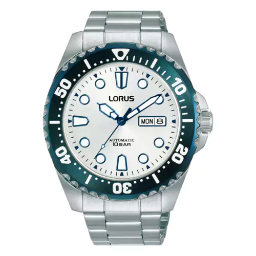 Reloj RL477BX9 automático Lorus esfera plateada hombre