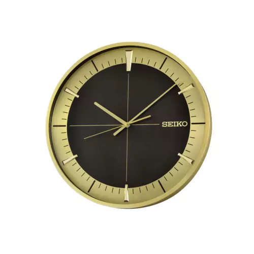 Reloj Seiko pared QXA840G redondo dorado