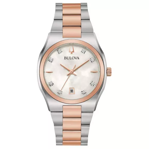 Reloj Bulova 98p199 acero bicolor diamantes mujer