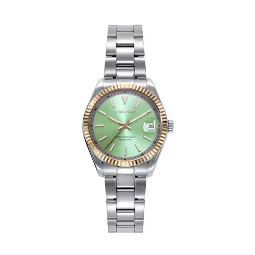 Reloj Mujer Acero Viceroy Esfera Verde.